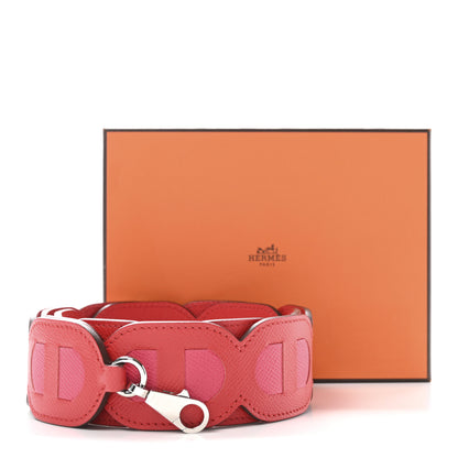 Hermes Epsom Maillons Shoulder Strap Rouge De Coeur Rose Extreme 6 of 6