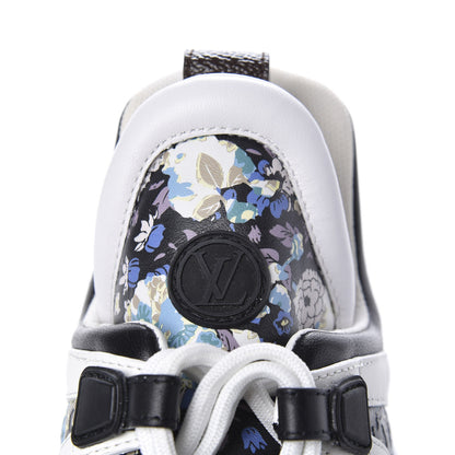 Louis Vuitton Flower Printed Calfskin Monogram LV Archlight Sneakers 39.5 Black Blue 7 of 11