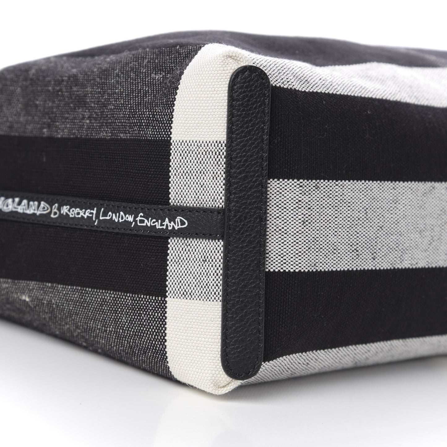 Coated Canvas Mega Check Medium Doodle Tote Black White