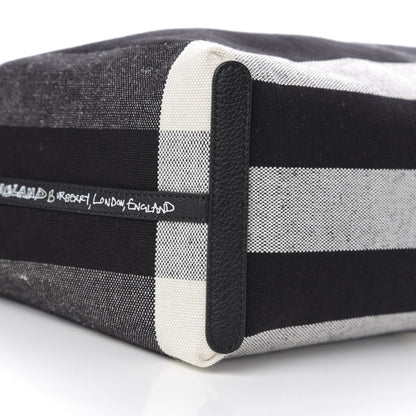 Burberry Coated Canvas Mega Check Medium Doodle Tote Black White 14 of 16