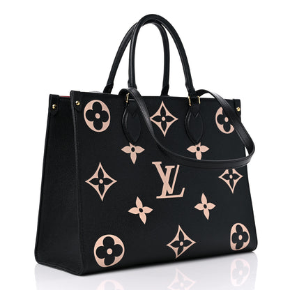 Louis Vuitton Empreinte Monogram Giant Onthego MM Black Beige 3 of 9