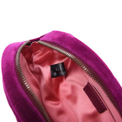 Gucci Velvet Matelasse GG Marmont Belt Bag 95 38 Fuchsia Violet Cyclamen 6 of 9