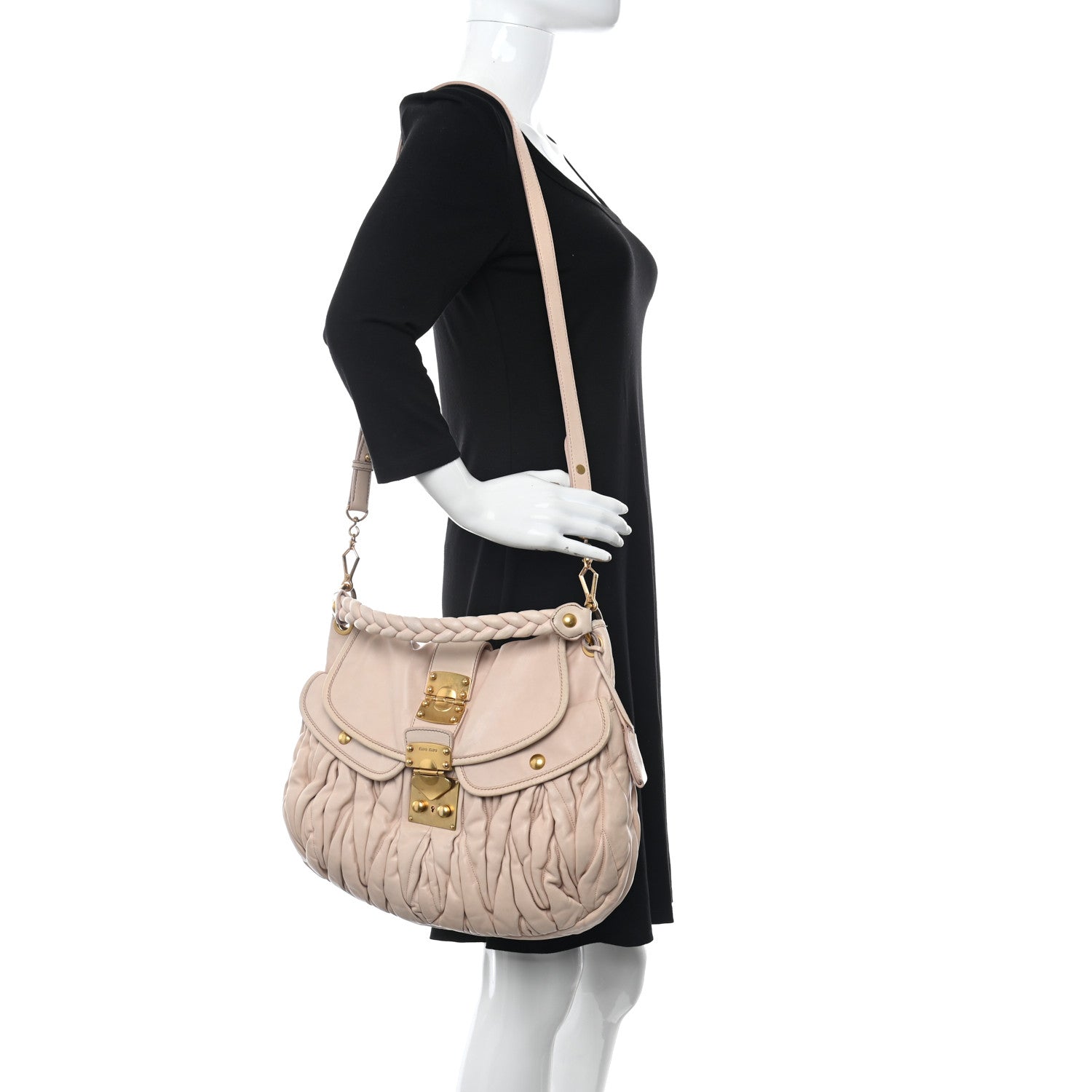 Miu Miu Nappa Matelasse Coffer Hobo 2 of 17