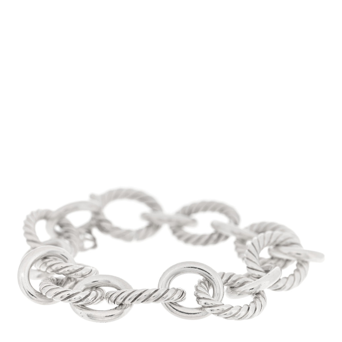David Yurman Sterling Silver 13mm Large Oval Link Bracelet 1 of 3