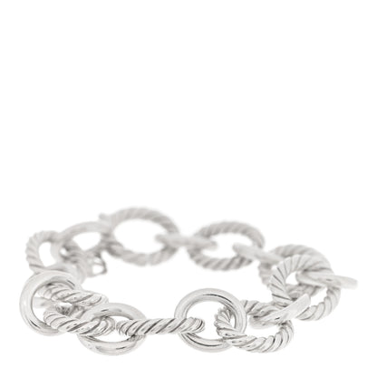 David Yurman Sterling Silver 13mm Large Oval Link Bracelet 1 of 3