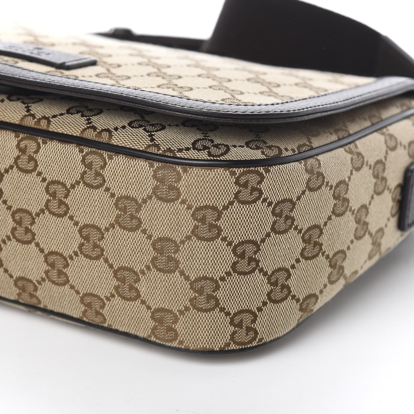 Monogram Flap Messenger Bag Beige Dark Brown