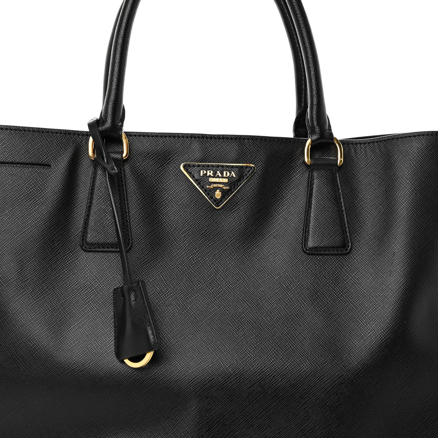 Saffiano Lux Large Tote Black Talco