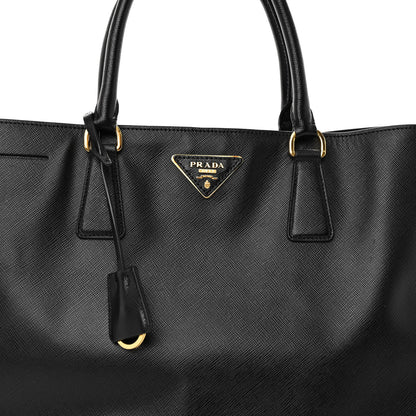 Prada Saffiano Lux Large Tote Black Talco 7 of 11