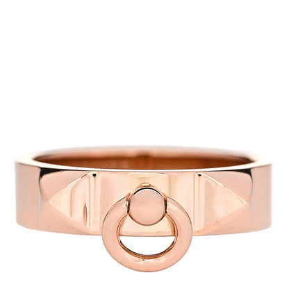 Hermes 18K Rose Gold PM Collier De Chien Ring 54 7 1 of 5