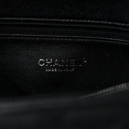 Chanel Caviar Lizard Quilted Large Coco Handle Flap Black 6 of 13