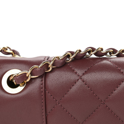 Chanel Sheepskin Quilted Vintage Mademoiselle Flap Dark Red 19 of 20