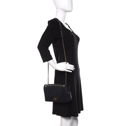 Chanel Sheepskin Quilted Medium Vintage Mademoiselle Flap Dark Navy 3 of 11