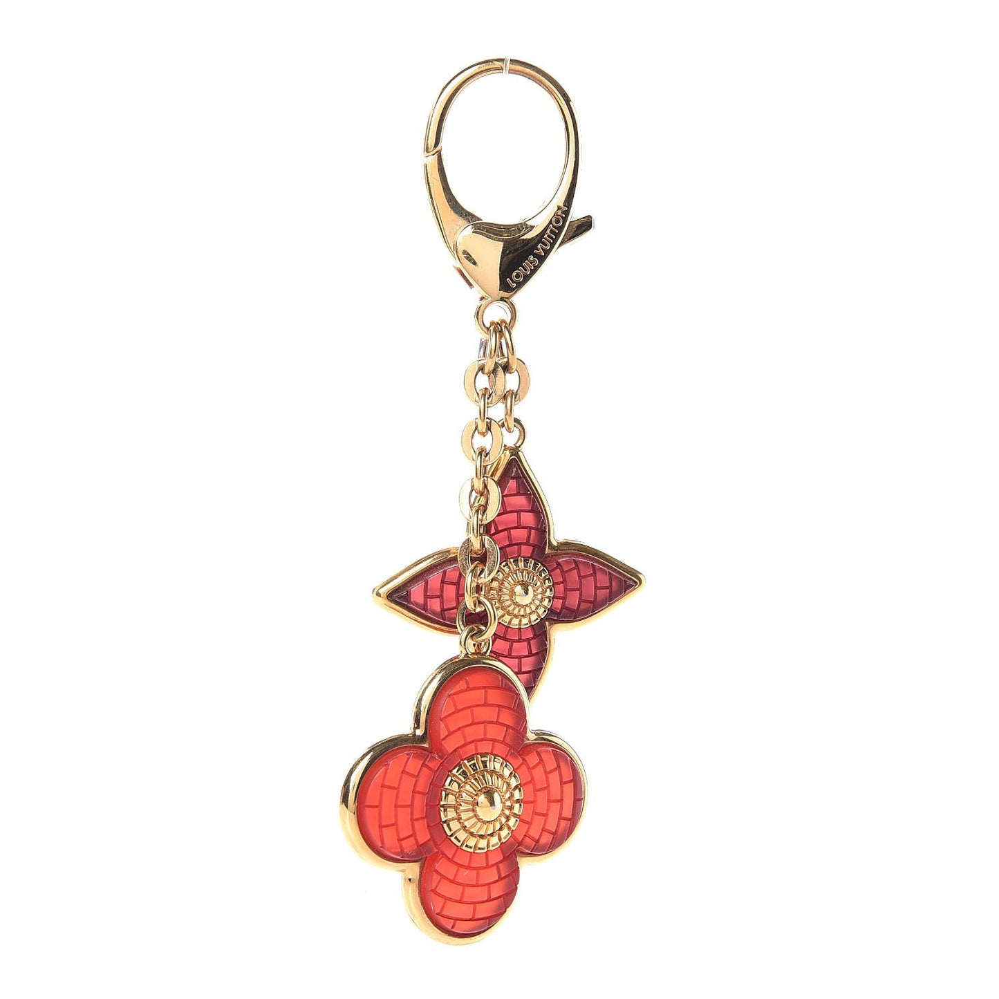 Metal Resin Mosaique Bag Charm Red