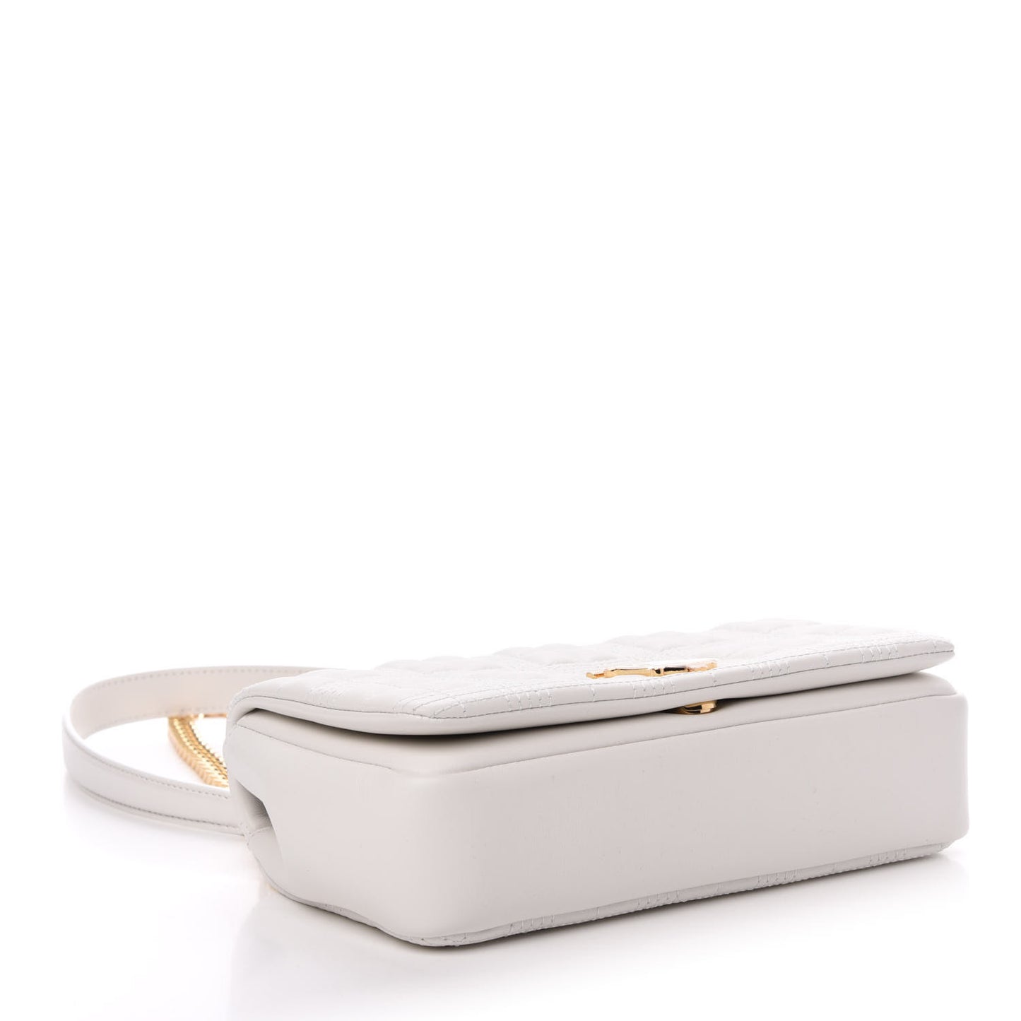 Lambskin Quilted Small Lola Bag White