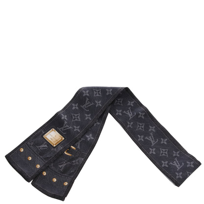 Louis Vuitton Silk Monogram New Denim Bandeau Black 1 of 6