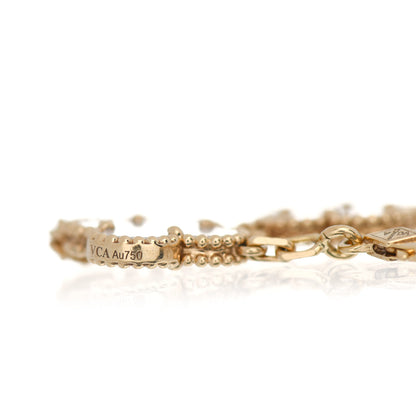 Van Cleef & Arpels 18K Yellow Gold Mother of Pearl 5 Motifs Vintage Alhambra Bracelet 4 of 5