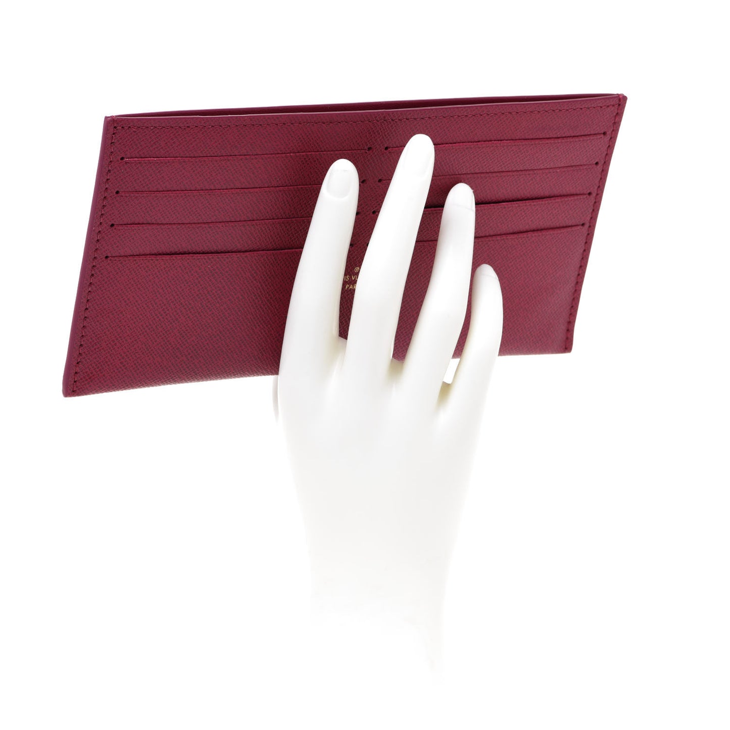 Calfskin Felicie Card Holder Insert Fuchsia