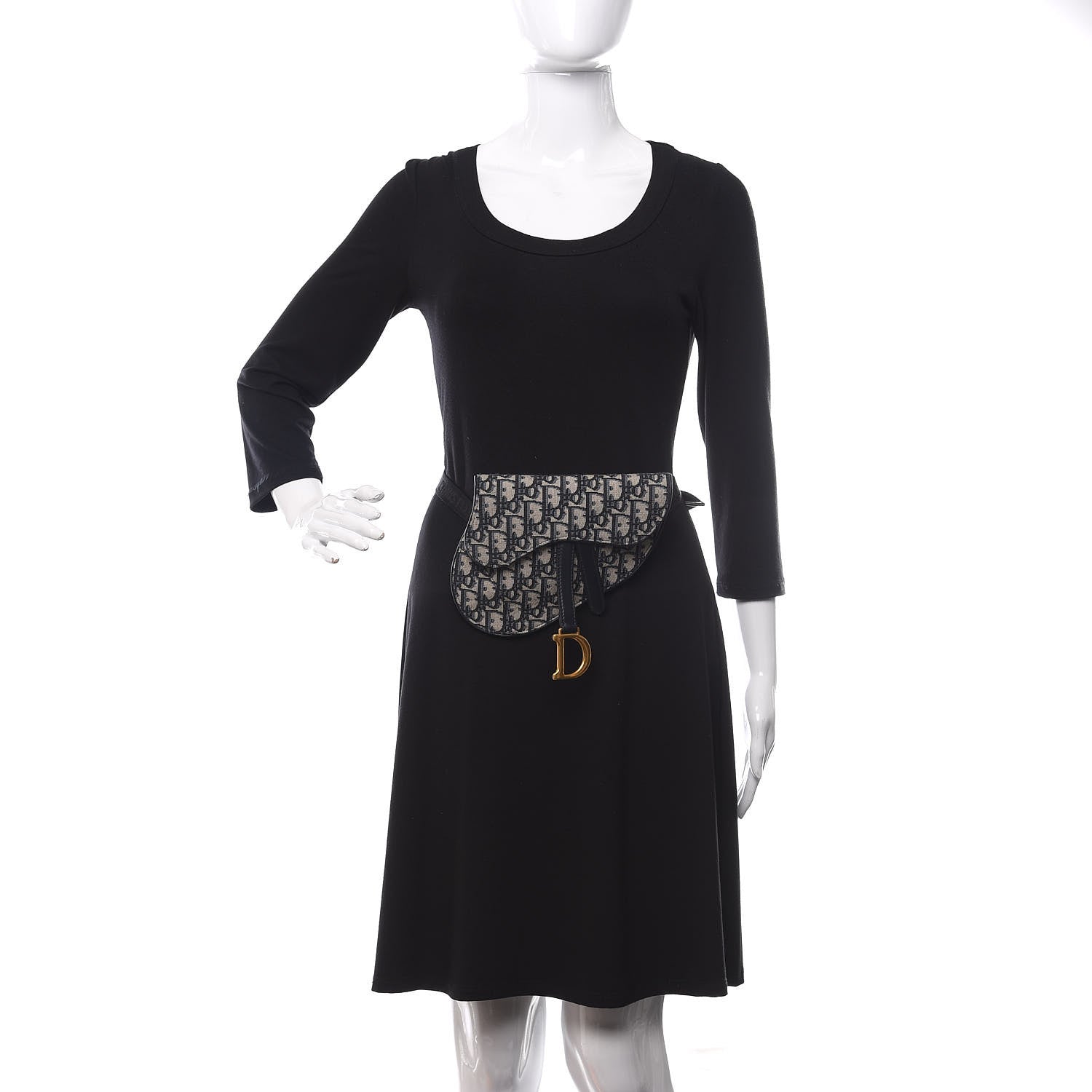 Christian Dior Oblique Saddle Belt Bag Blue 2 of 9