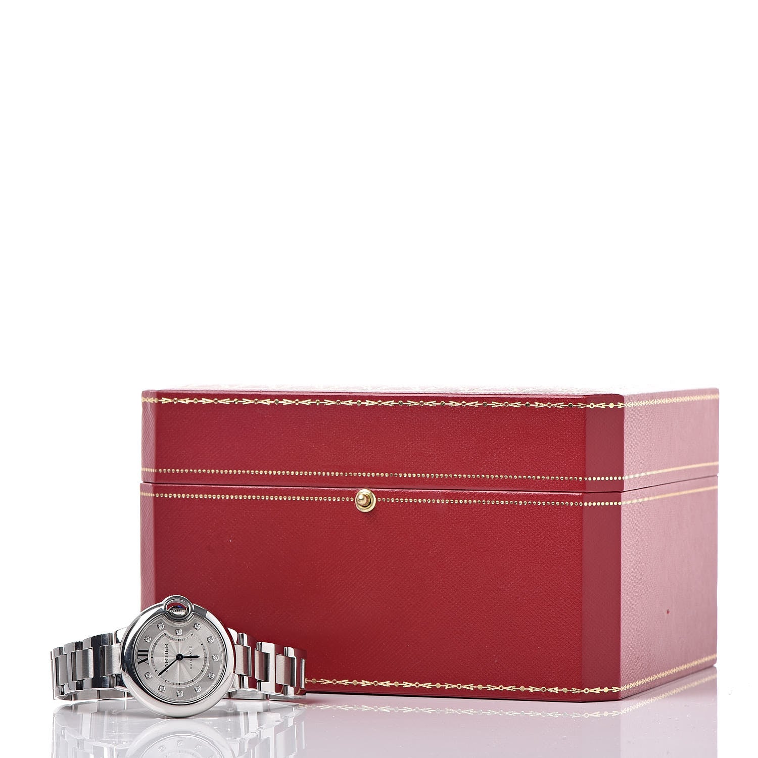 Cartier Stainless Steel Diamond 33mm Ballon Bleu De Automatic Watch 9 of 9