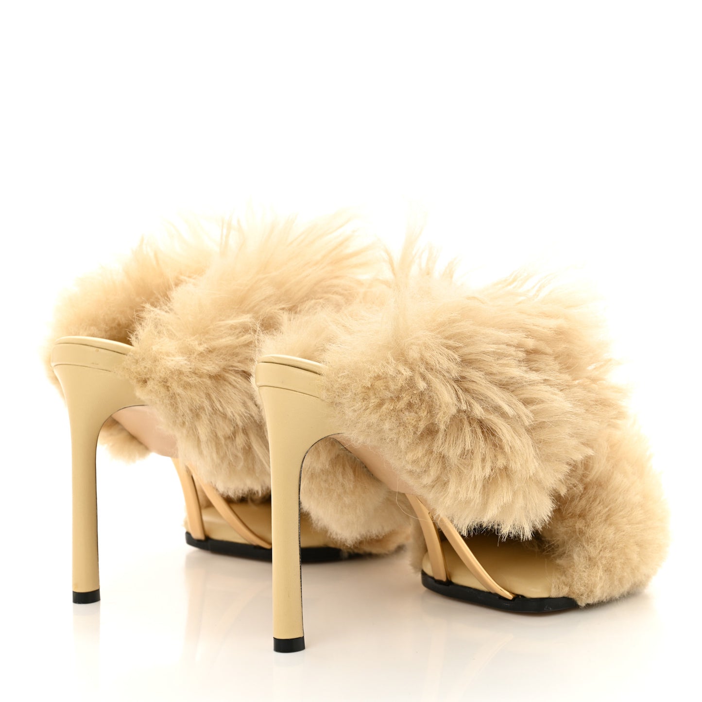 Shearling Lambskin Poodle Curve Sandals 40 Heirloom