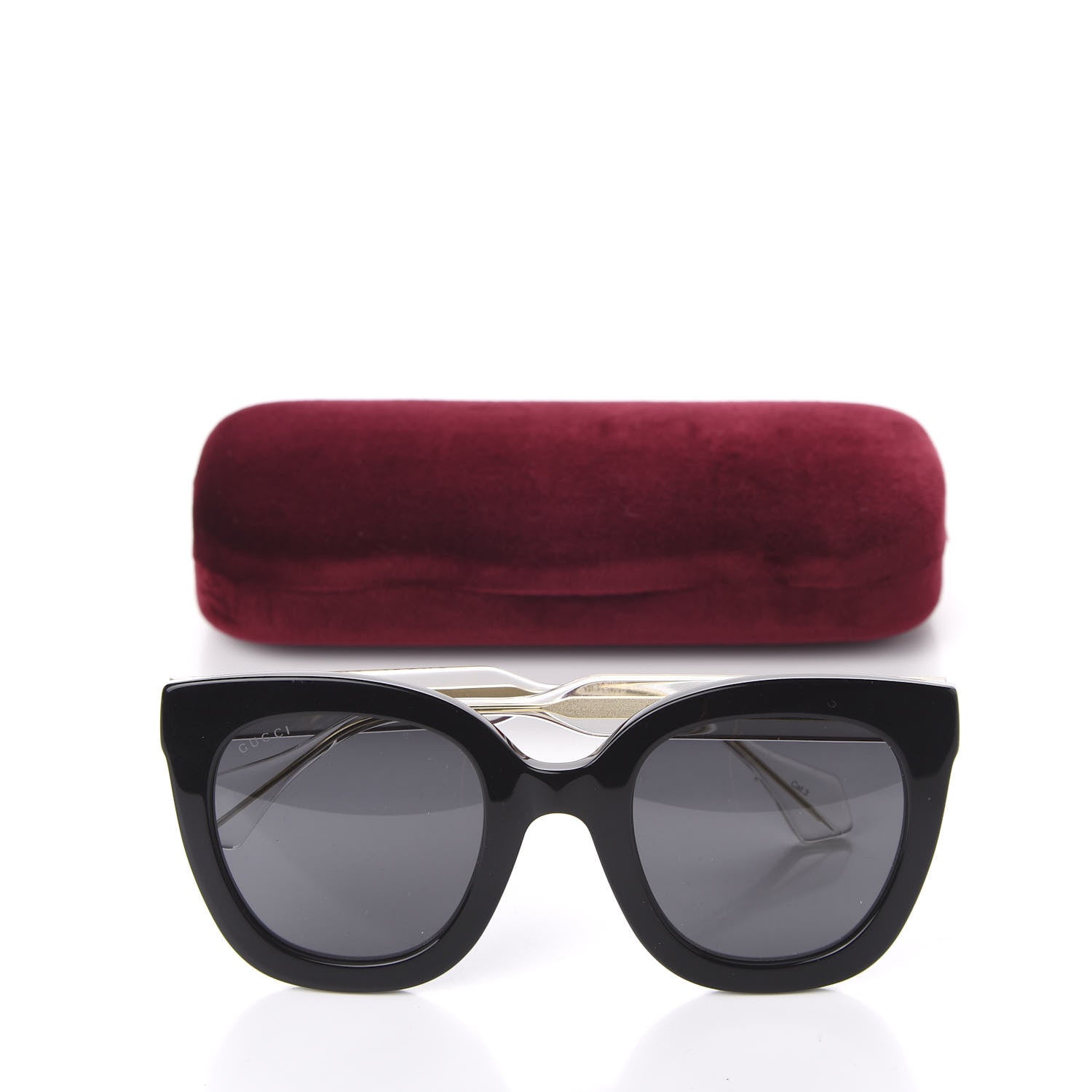 Gucci Acetate Crystal Sunglasses GG0564S Black Grey 8 of 8