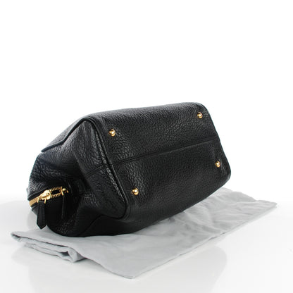 Fendi Pebbled Calfskin Small Chameleon Tote Black 4 of 7