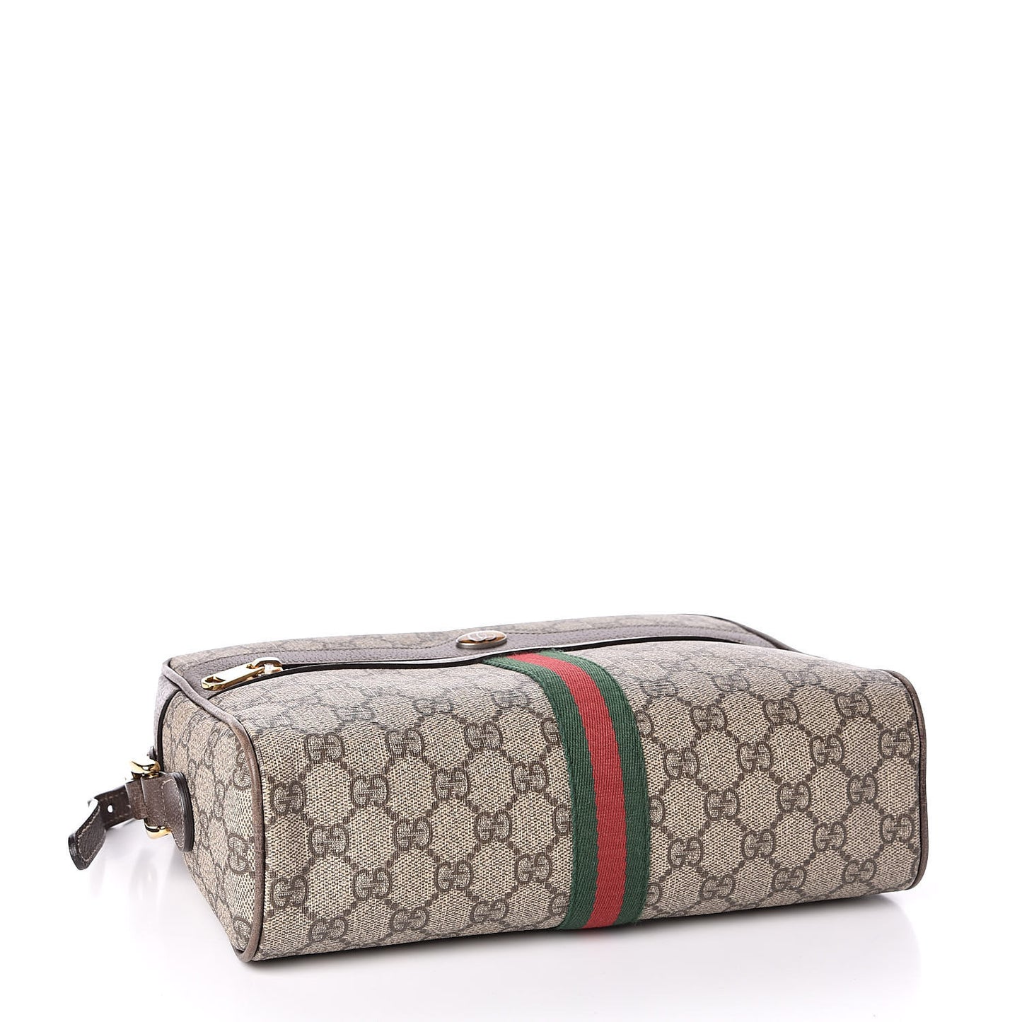 GG Supreme Monogram Web Small Ophidia Shoulder Bag Brown