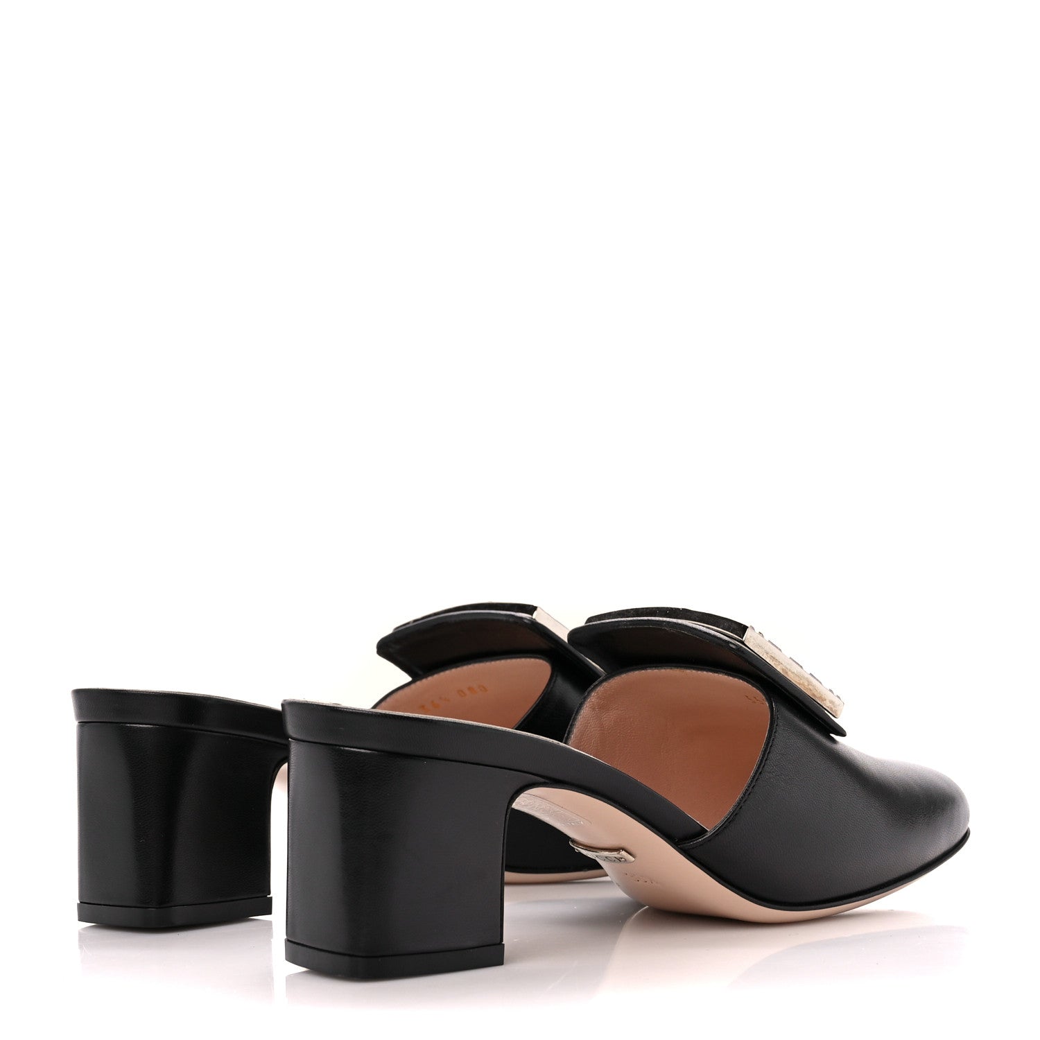 Gucci Malaga Kid Crystal Square G Madelyn 60mm Mules 36.5 Black 5 of 10