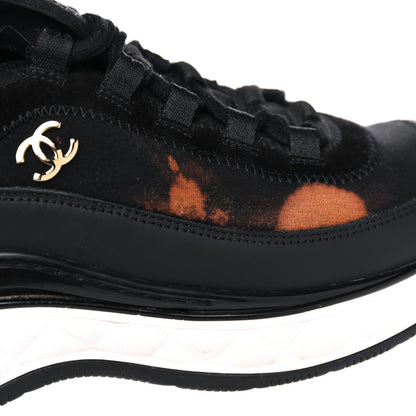 Chanel Velvet Calfskin Mixed Fibers CC Sneakers 39.5 Black 12 of 15