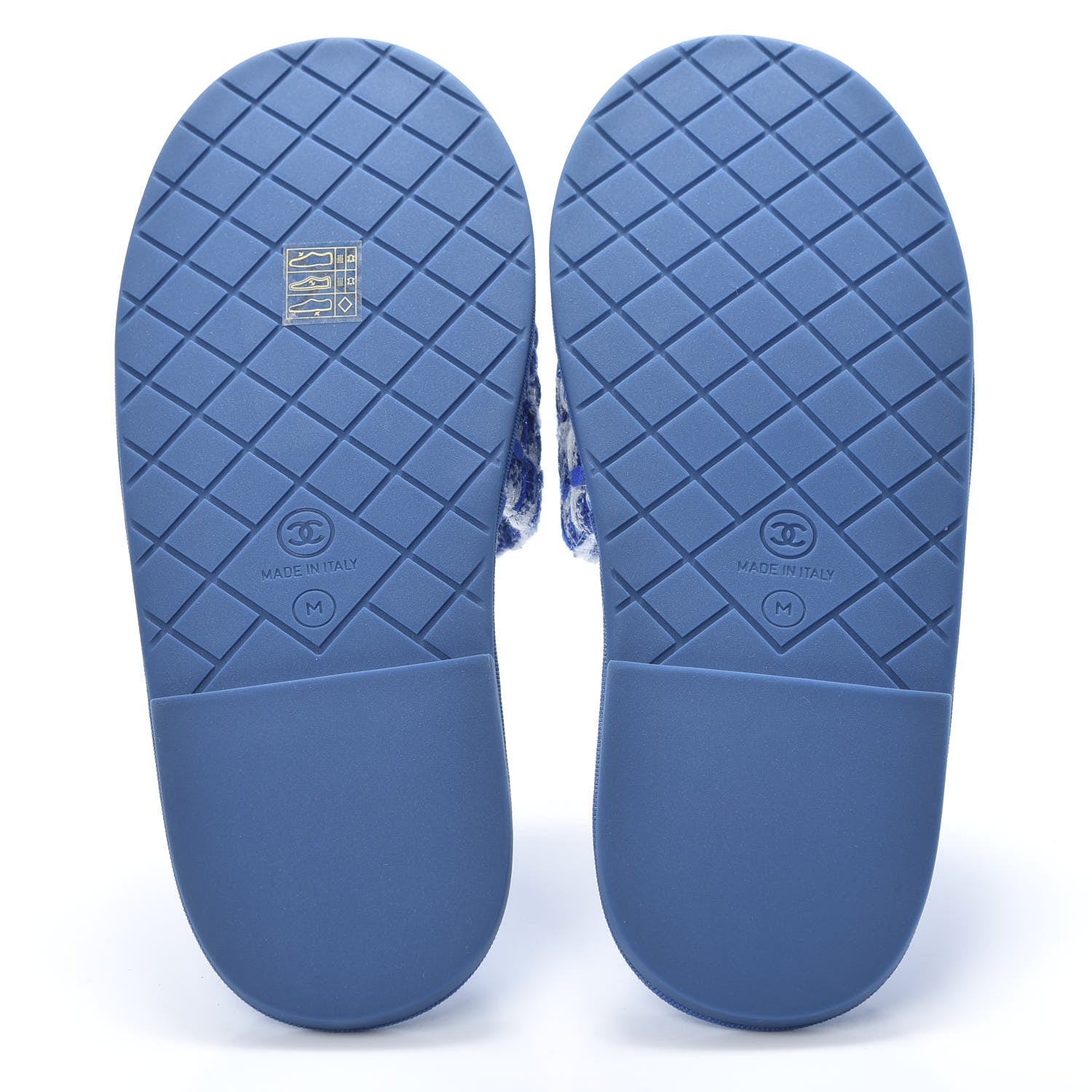 Chanel Tweed CC Flat Mules M Blue 5 of 8