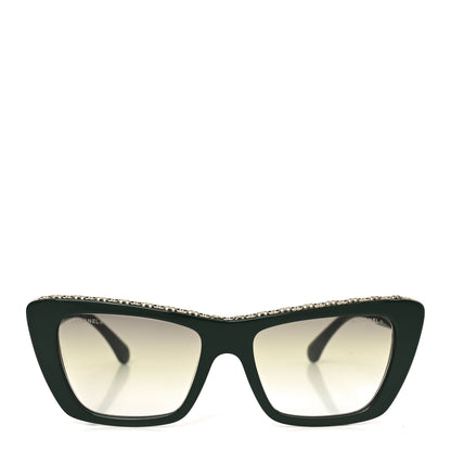 Chanel Acetate Butterfly Sunglasses 5540-A Green 2 of 7