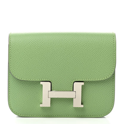 Hermes Epsom Constance Slim Wallet Vert Criquet 2 of 9