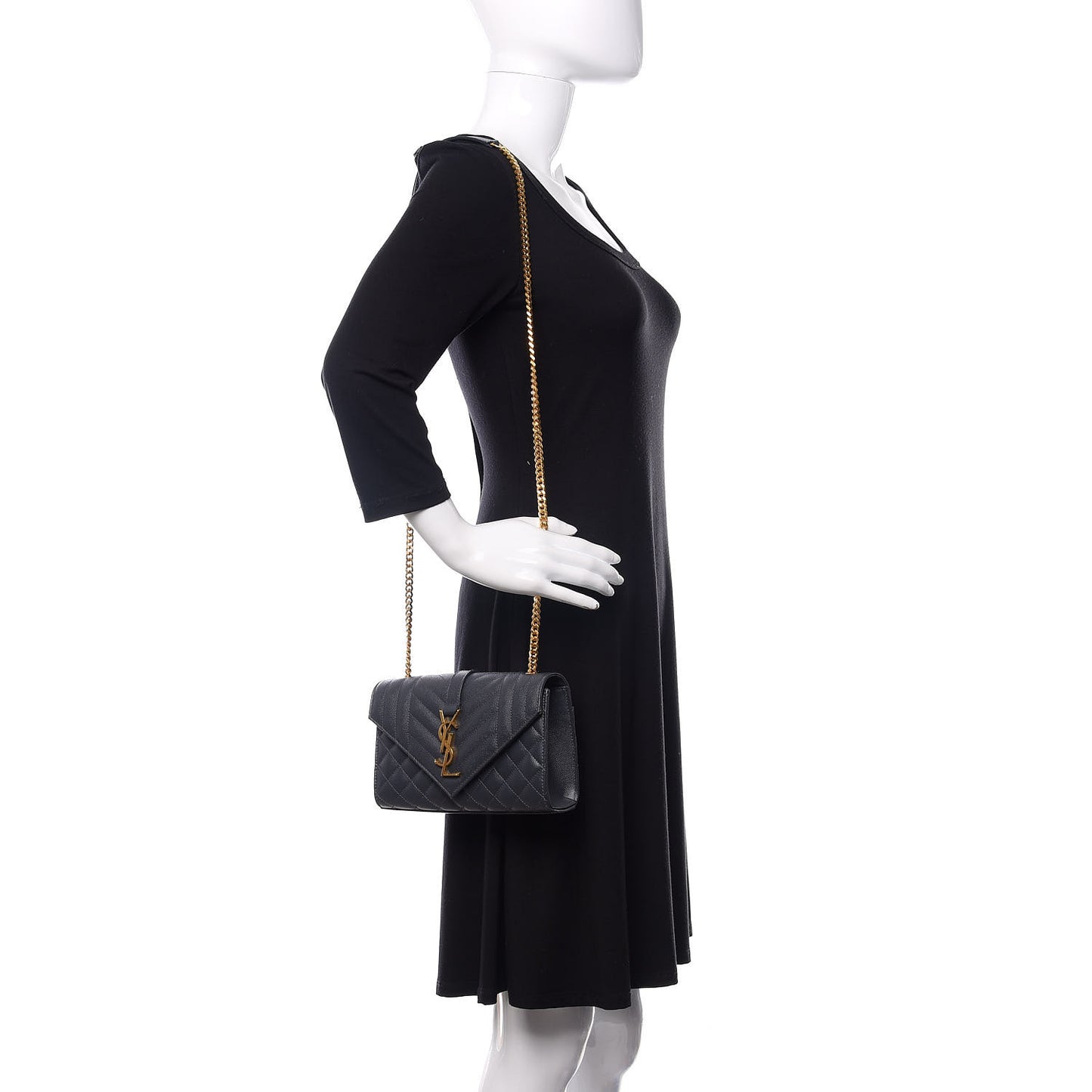 Grain De Poudre Textured Mixed Matelasse Triquilt Small Monogram Satchel Dark Smoke