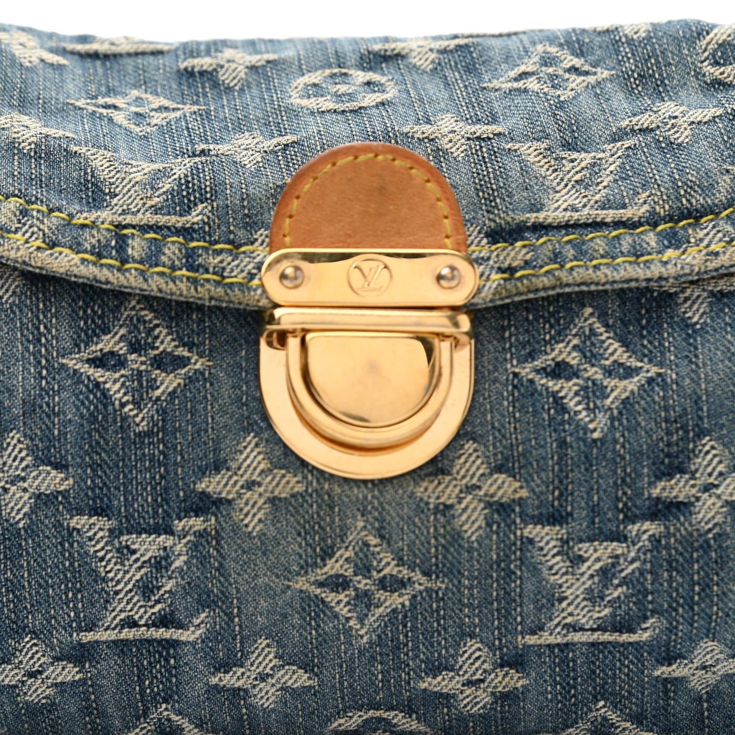 Monogram Denim Mini Pleaty Blue
