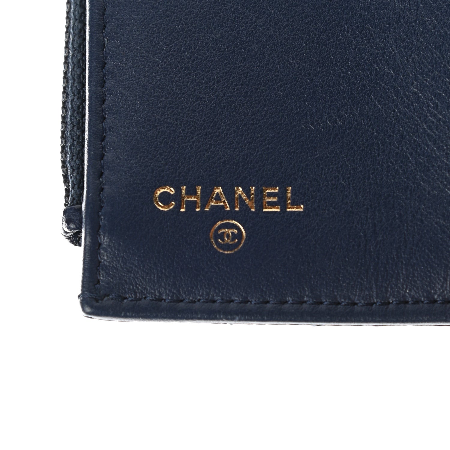 Chanel Caviar Quilted Compact Boy Wallet Blue 6 of 9
