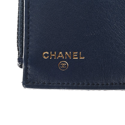 Chanel Caviar Quilted Compact Boy Wallet Blue 6 of 9