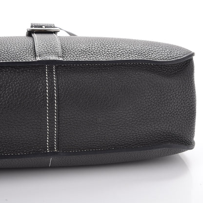 Hermes Taurillon Clemence Halzan 31 GM Black 10 of 10