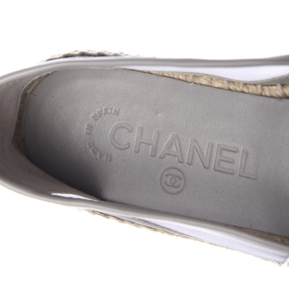 Chanel Mesh Grosgrain CC Espadrilles 36 Grey 9 of 12
