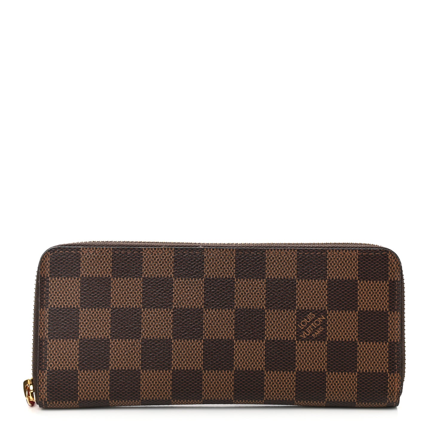 Damier Ebene Clemence Wallet Cherry