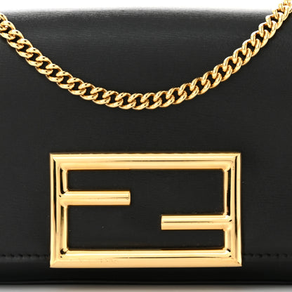 Fendi Vitello Palmellato Wallet on Chain with Pouches Black 9 of 11