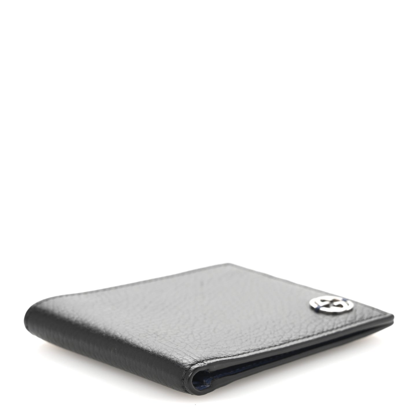 Dollar Calfskin Bi-Color Interlocking G Bi-Fold Wallet Black Caspian