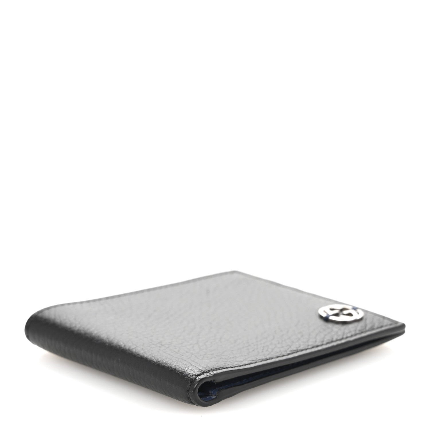 Gucci Dollar Calfskin Bi-Color Interlocking G Bi-Fold Wallet Black Caspian 4 of 9