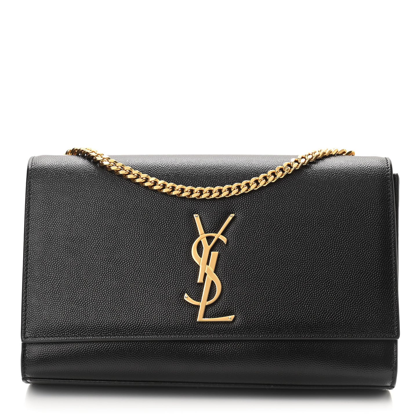Grain De Poudre Medium Classic Monogram Kate Satchel Black