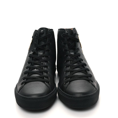 Gucci Calfskin Tiger Embroidered Mens High Top Sneakers 11 Black 2 of 9