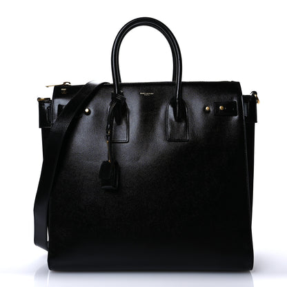 Saint Laurent Patent Grain De Poudre  Sac De Jour Souple North South Tote Black 1 of 14