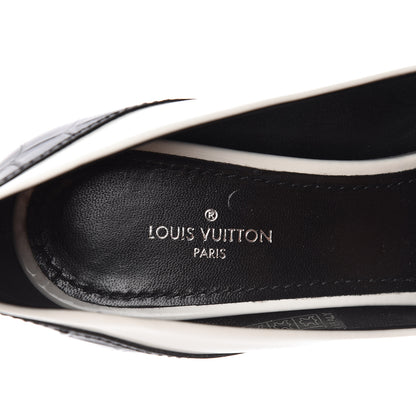 Louis Vuitton Calfskin Crocodile Embossed Matchmake Pumps 35 Black White 8 of 9