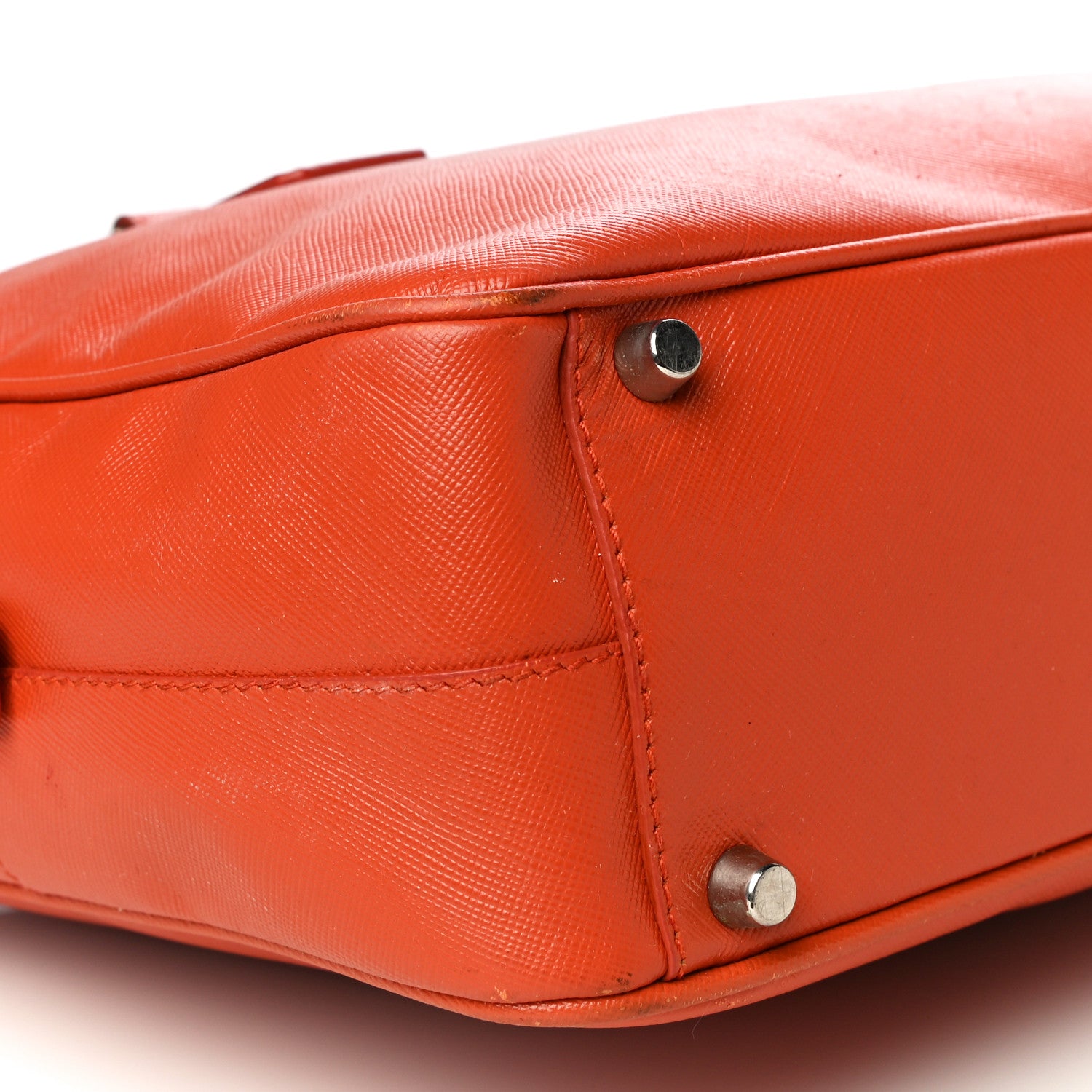 Prada Saffiano Lux Bowler Fuoco 11 of 20