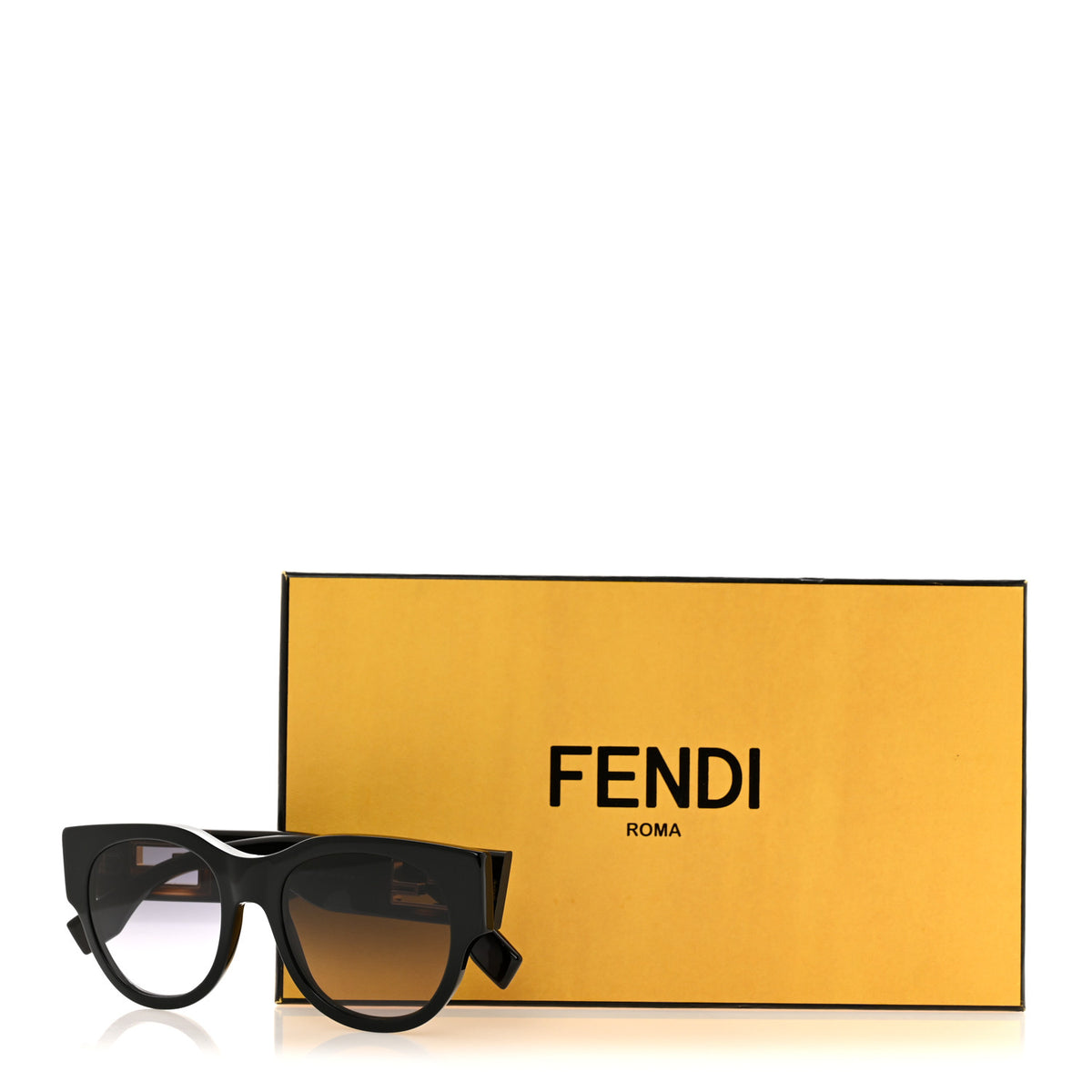 Fendi Acetate FF Oval Sunglasses FE40147I Black 8 of 8