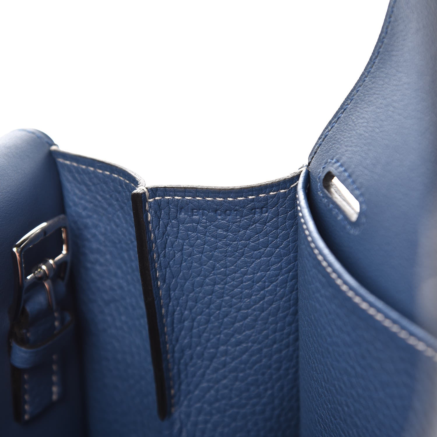 Hermes Taurillon Clemence Halzan 31 Bleu Agate 9 of 14