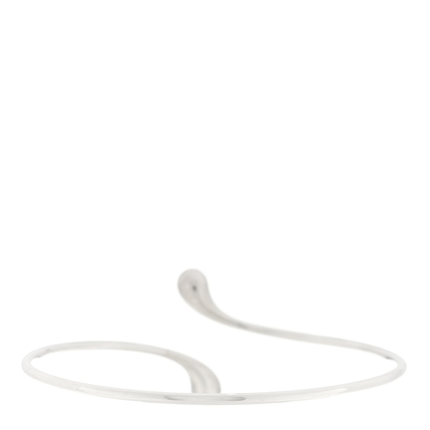 Tiffany Sterling Silver Elsa Peretti Teardrop Bangle Bracelet 2 of 3